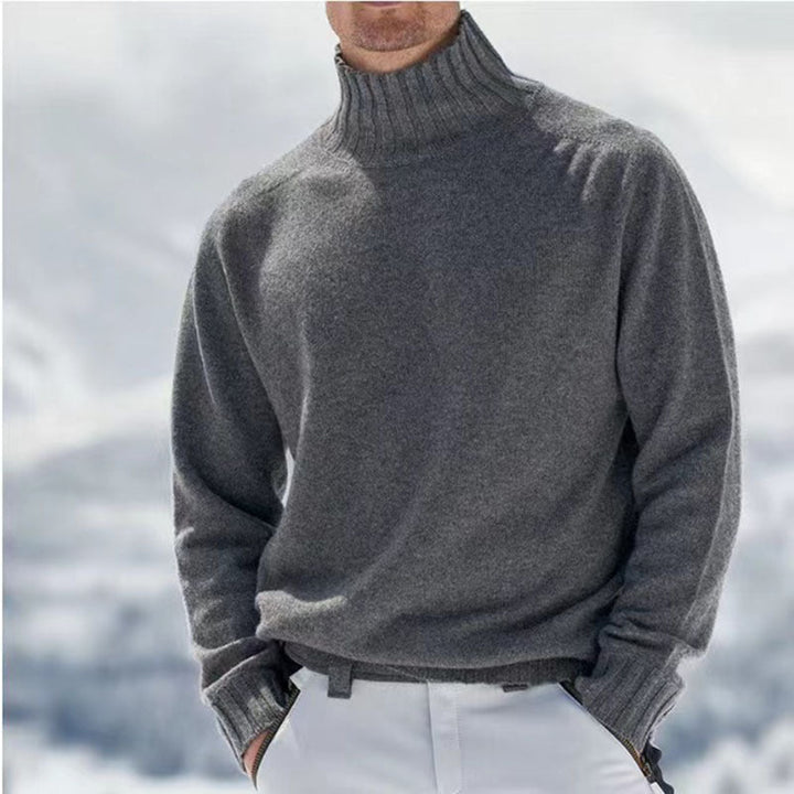 Caspian | Men's High Neck Ribbed Turtleneck Sweater