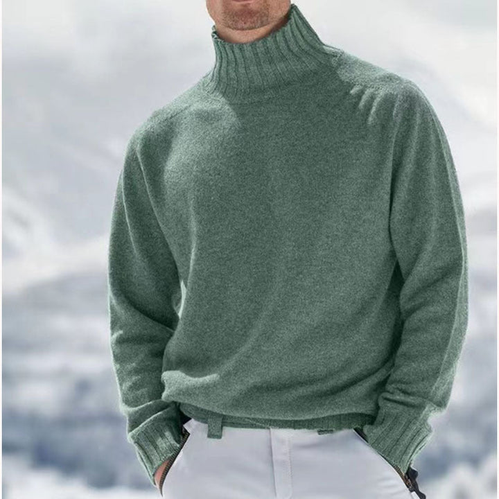 Caspian | Men's High Neck Ribbed Turtleneck Sweater