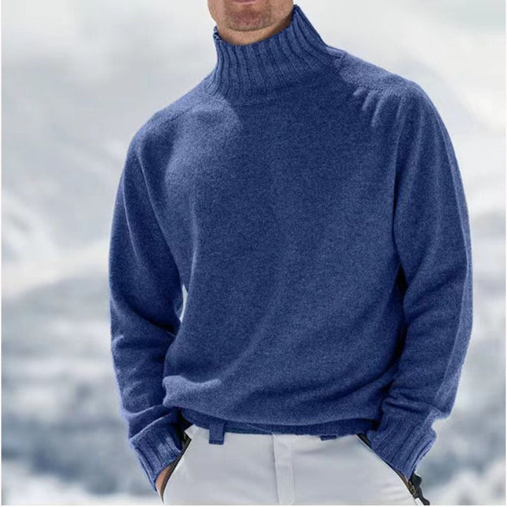 Caspian | Men's High Neck Ribbed Turtleneck Sweater