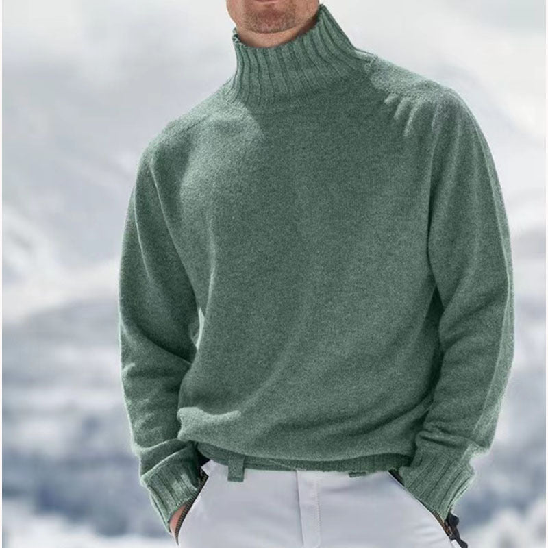 Caspian | Men's High Neck Ribbed Turtleneck Sweater