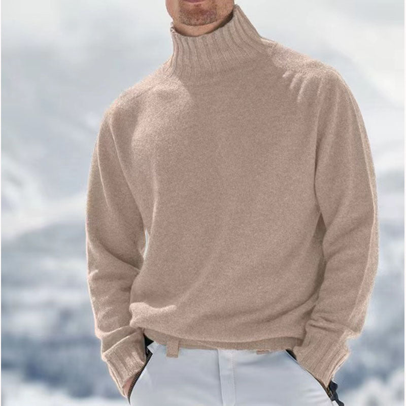 Caspian | Men's High Neck Ribbed Turtleneck Sweater