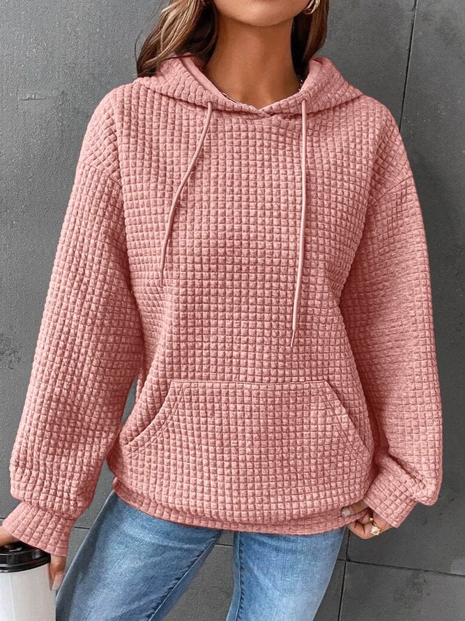 Juniper | Women's Waffle Knit Pullover Hoodie
