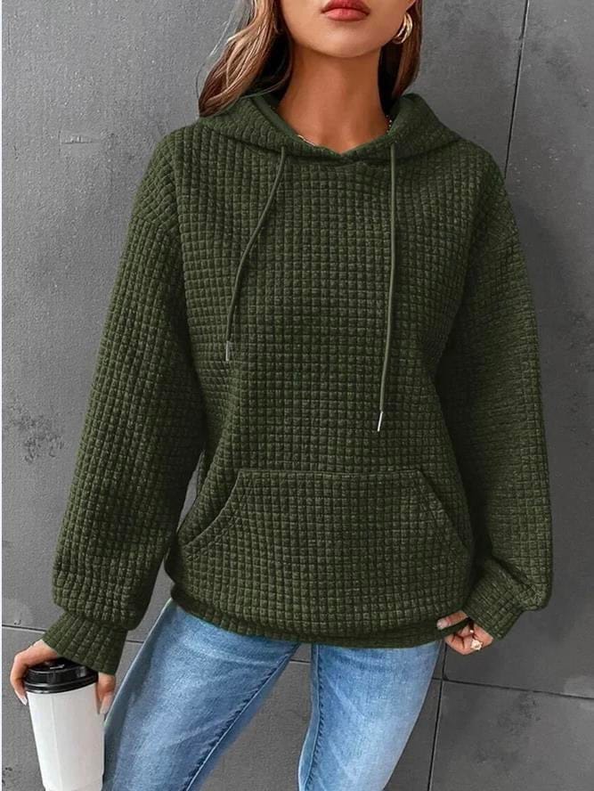 Juniper | Women's Waffle Knit Pullover Hoodie