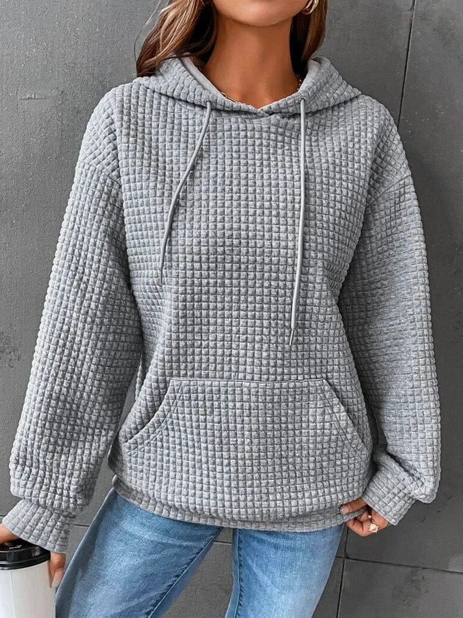 Juniper | Women's Waffle Knit Pullover Hoodie