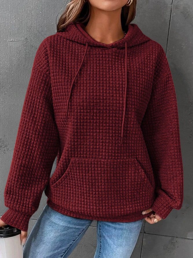 Juniper | Women's Waffle Knit Pullover Hoodie