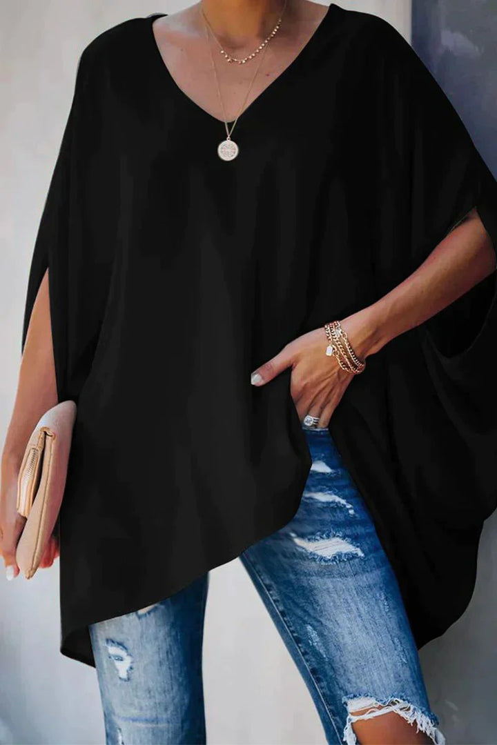 Odessa | Women's Relaxed V-Neck Oversized Tunic Top