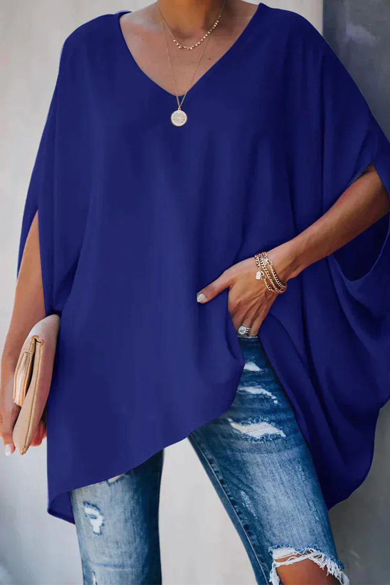 Odessa | Women's Relaxed V-Neck Oversized Tunic Top