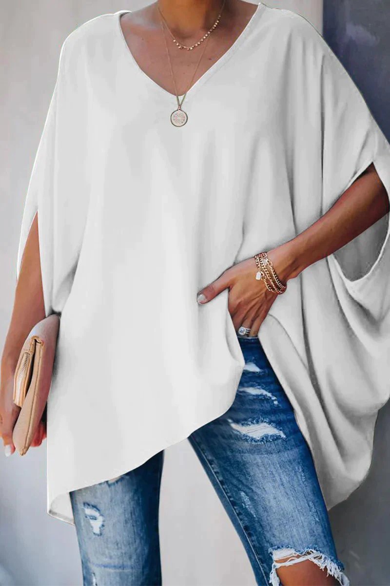 Odessa | Women's Relaxed V-Neck Oversized Tunic Top
