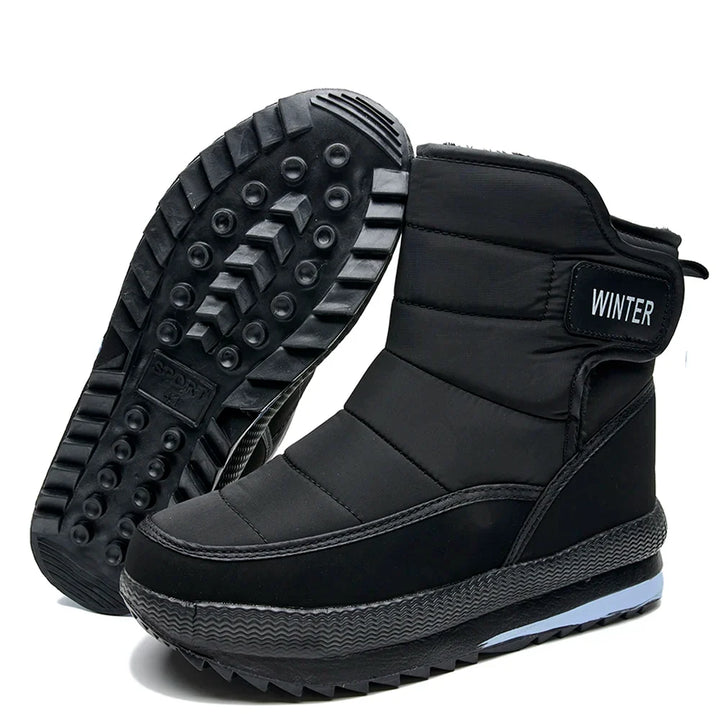 Callum | Men's Faux Fur Lined Snow Boots with Strap Closure