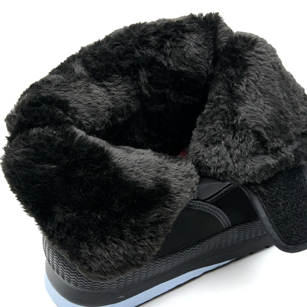 Callum | Men's Faux Fur Lined Snow Boots with Strap Closure