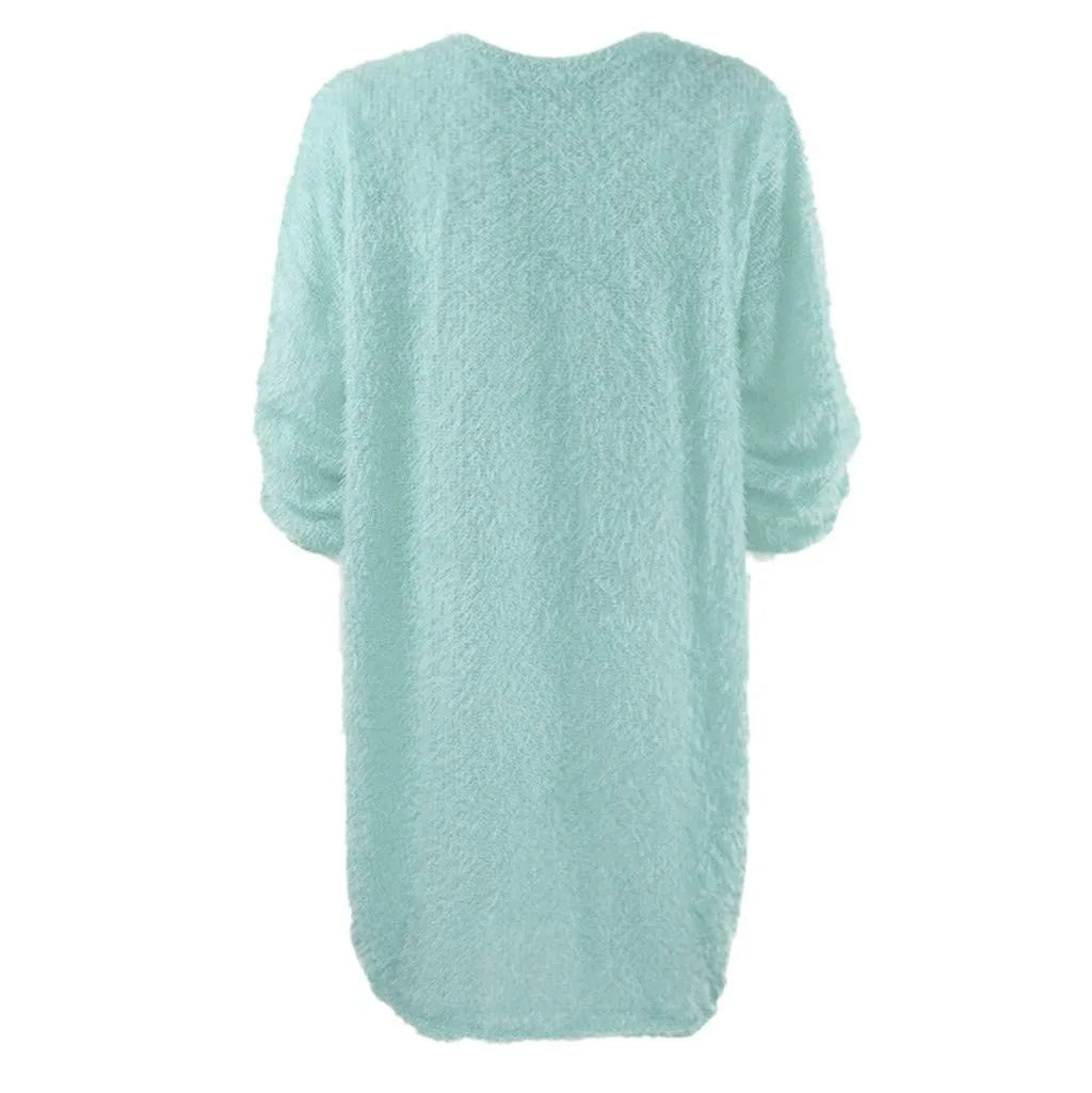 Isolde | Women's Fluffy Knit Sweater Dress