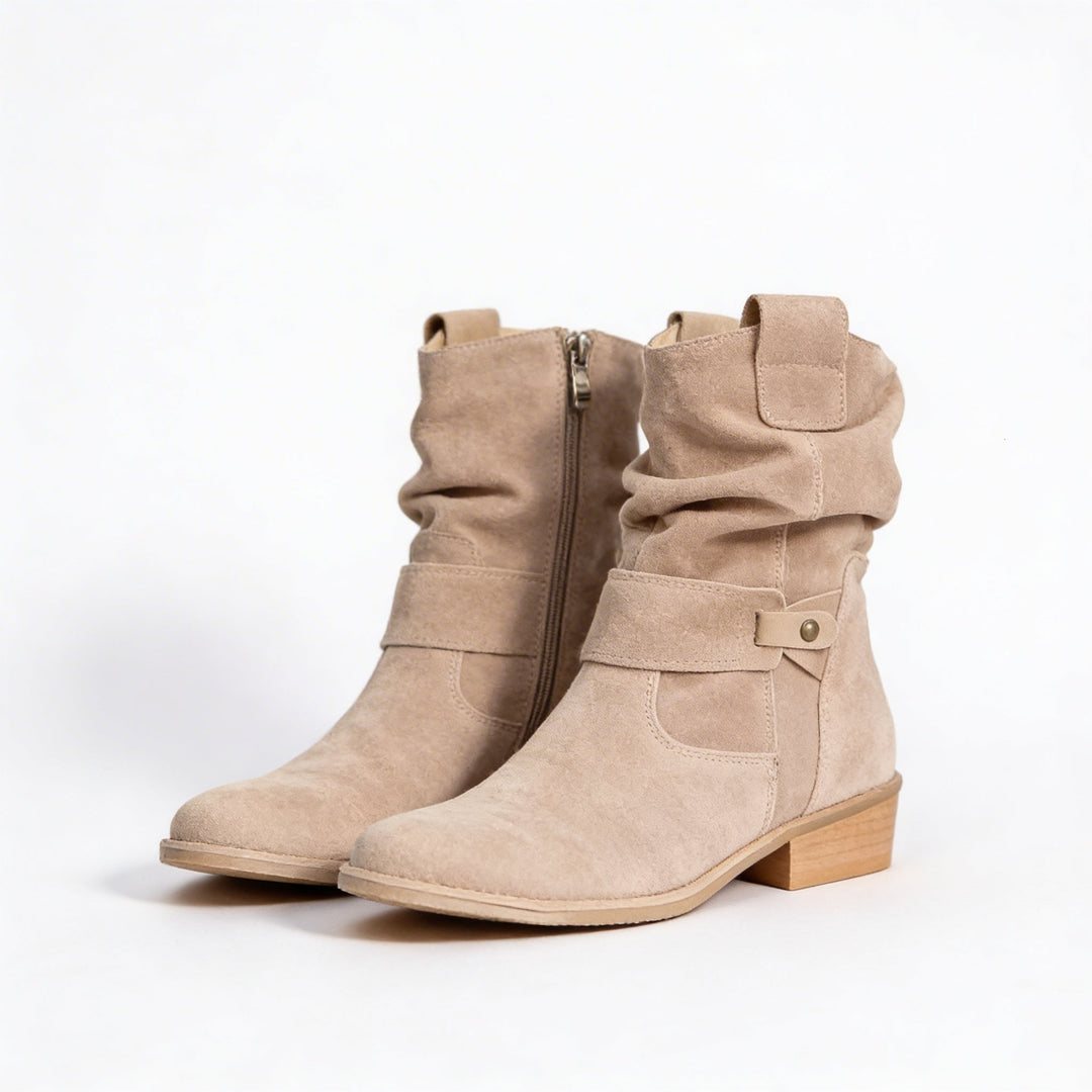 Marisol | Women's Western Suede Slouch Ankle Boots