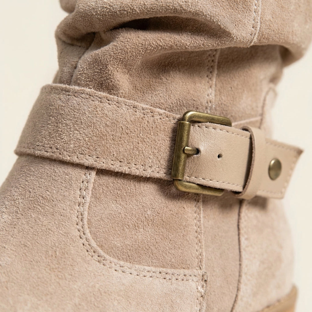 Marisol | Women's Western Suede Slouch Ankle Boots