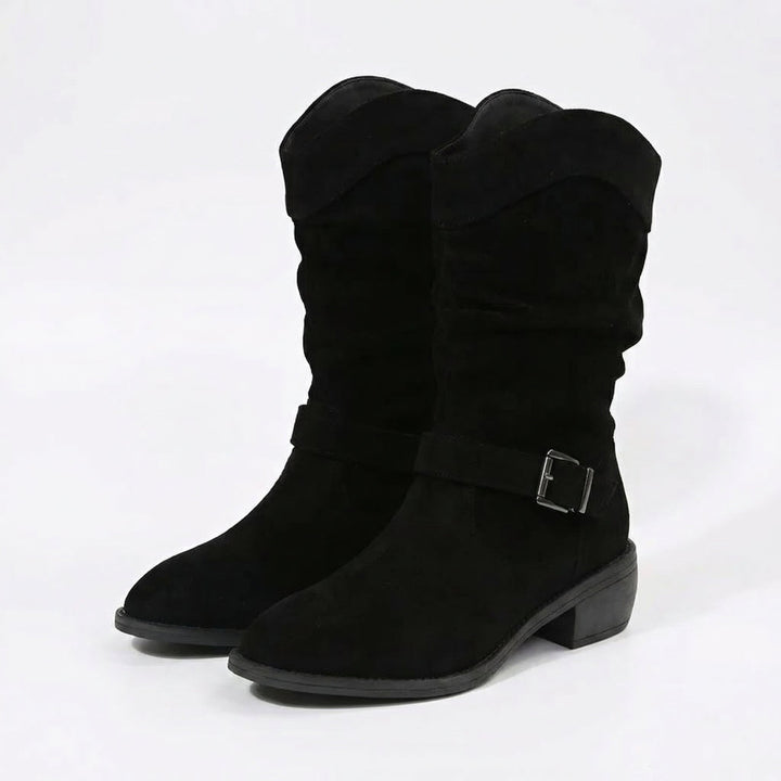 Marisol | Women's Western Suede Slouch Ankle Boots