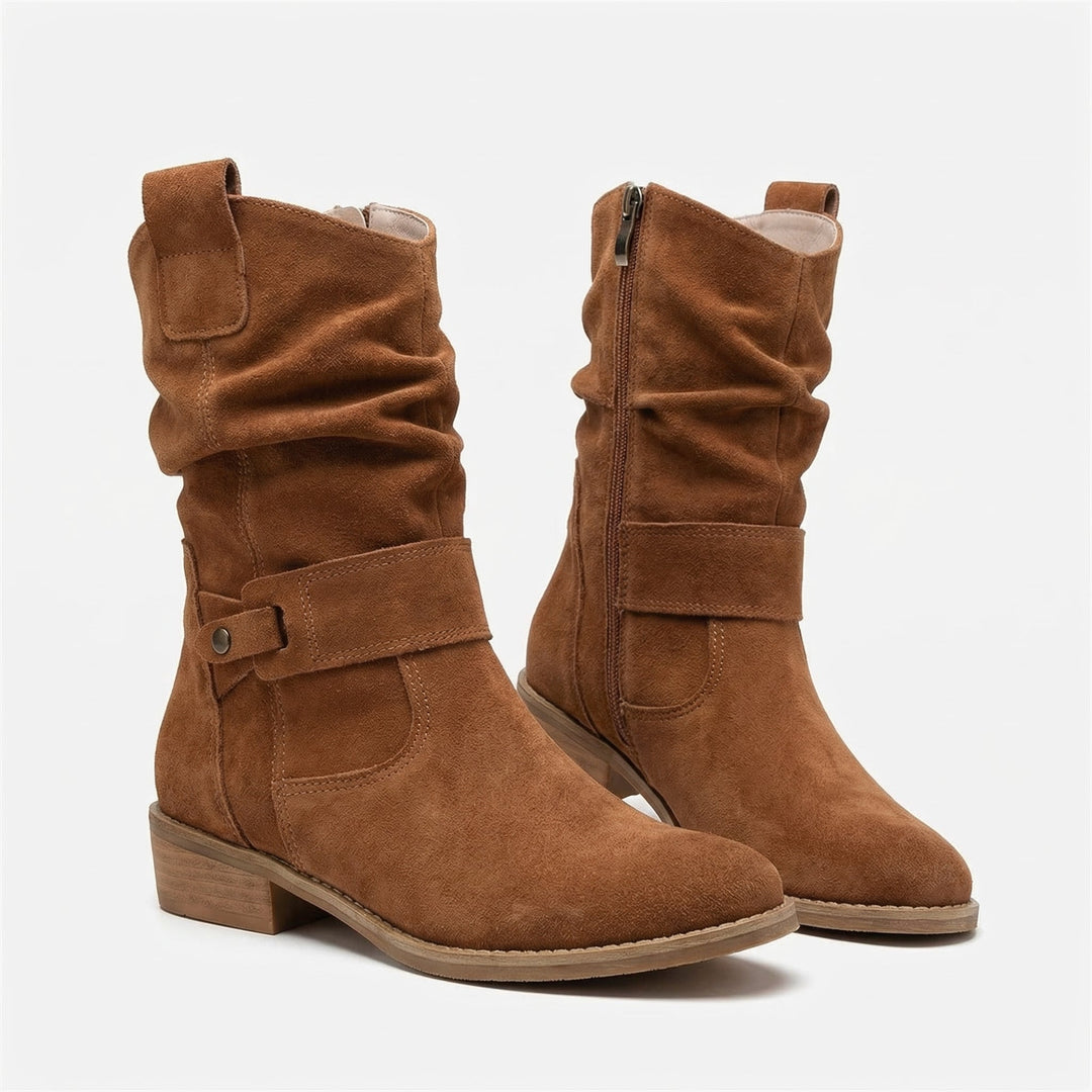 Marisol | Women's Western Suede Slouch Ankle Boots