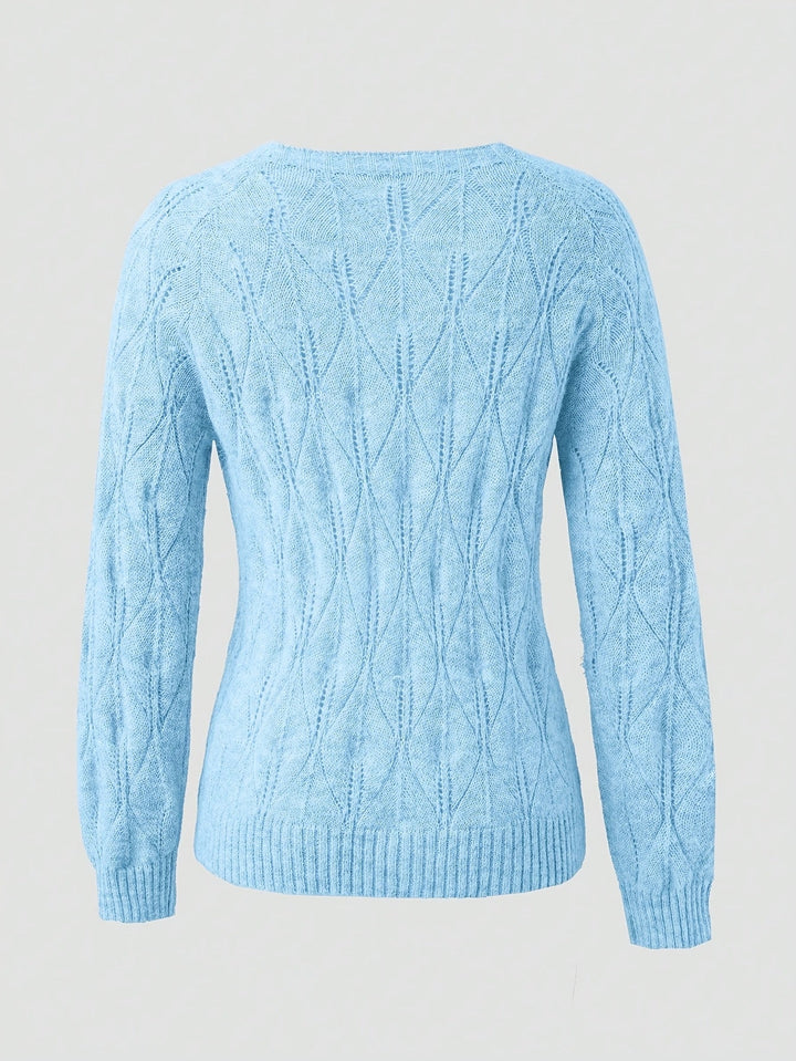 Aurelie | Women's Fuzzy Textured Pearl Button Cardigan
