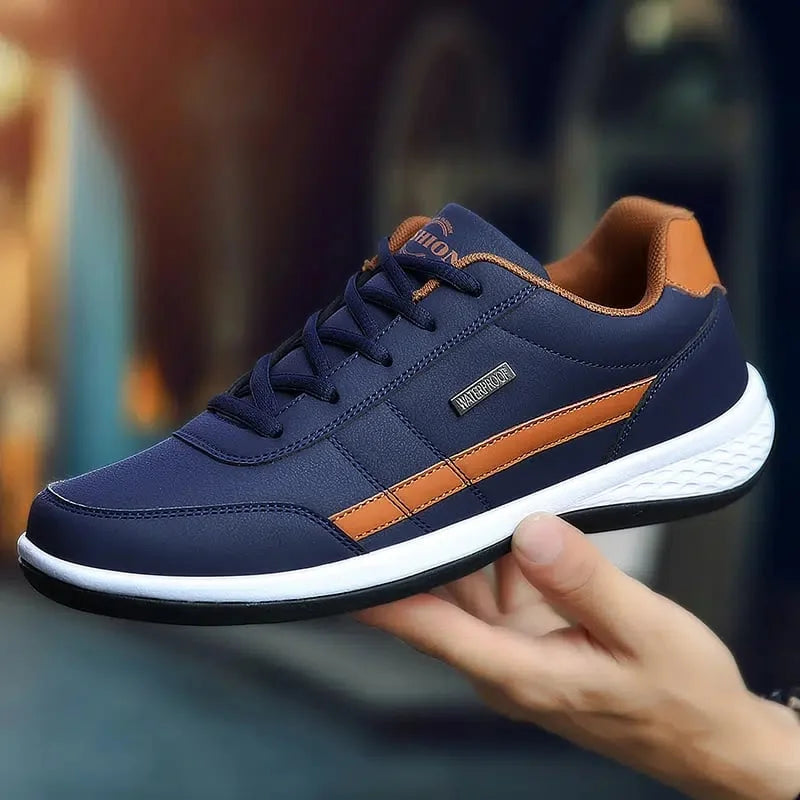 Contrast Trim Lace Up Cushioned Sole Casual Sneaker
