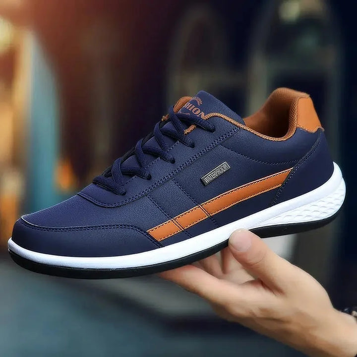 Contrast Trim Lace Up Cushioned Sole Casual Sneaker