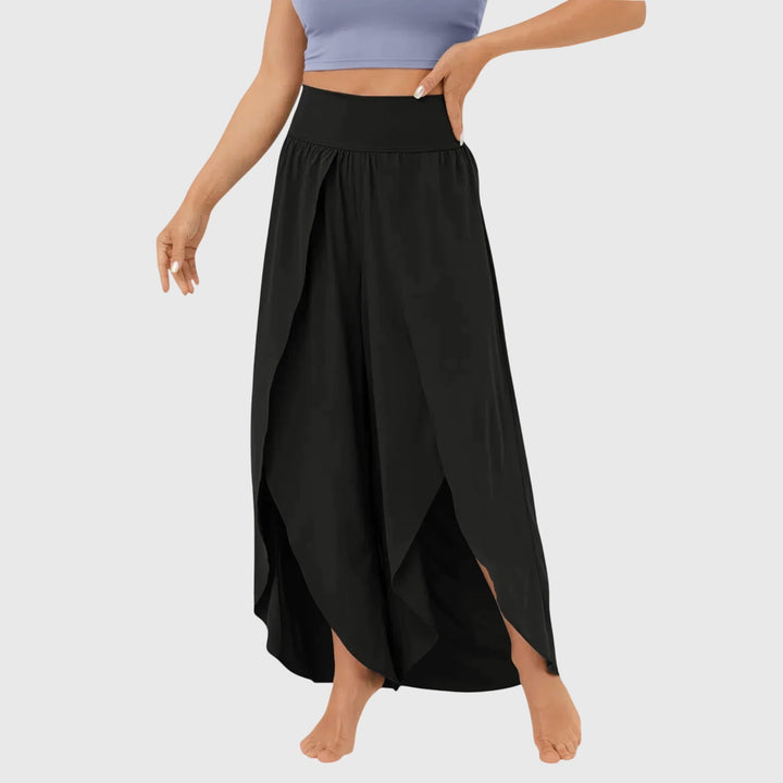 High Waisted Split Flowy Wide Leg Pants Women - Boho Style