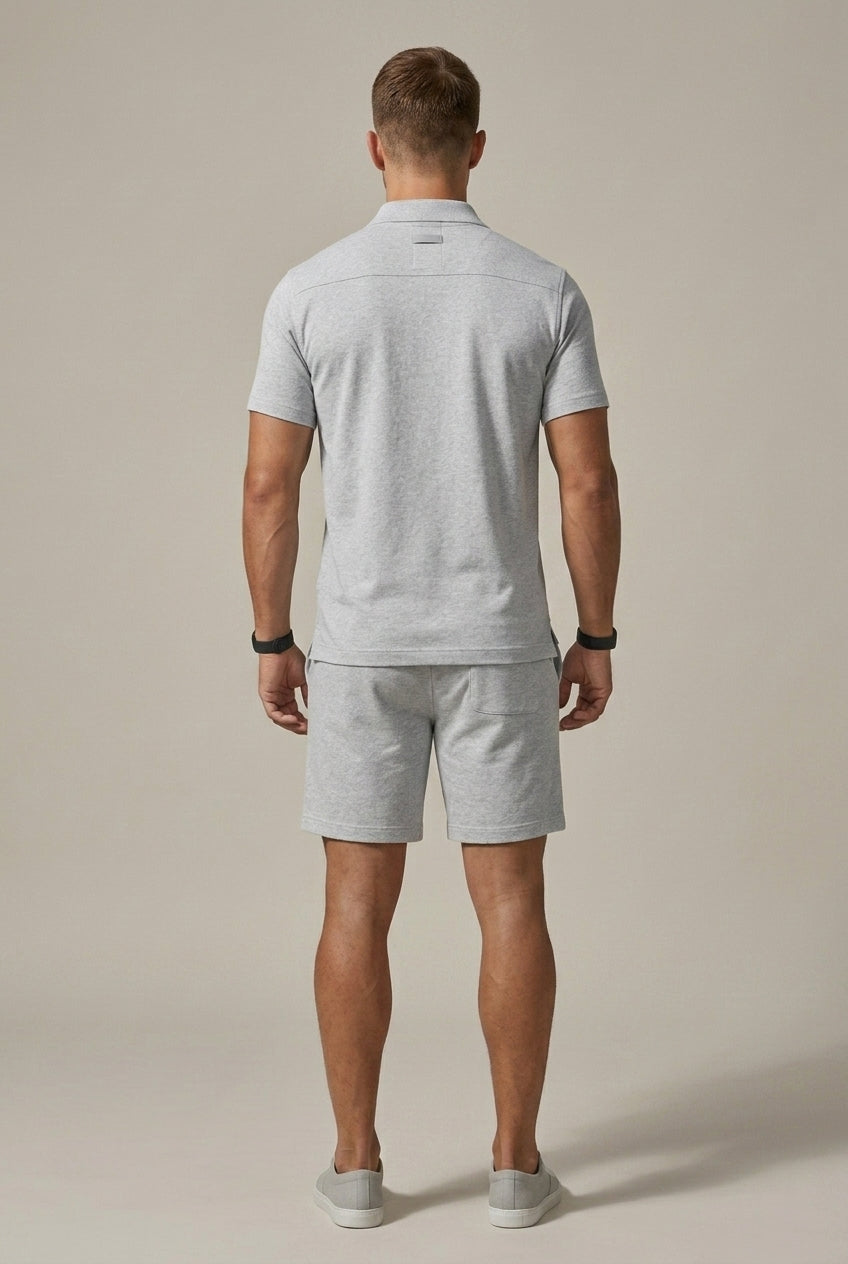 Short Sleeve Polo Shirt and Short Matching Set