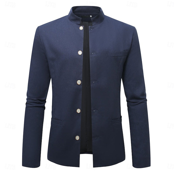 Alistair | Men's Mandarin Collar Cotton Blend Jacket