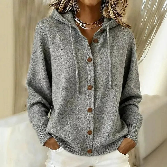 Marigold | Women's Knit Cardigan Sweater with Button Up Front