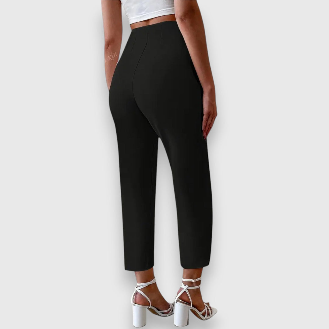 High Waisted Pleated Tapered Pants Women - Smart Casual