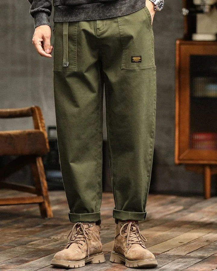 Workwear Tapered Mens Cargo Pants - Vintage Casual Utility