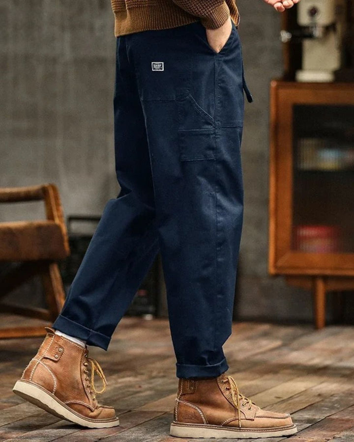 Workwear Tapered Mens Cargo Pants - Vintage Casual Utility