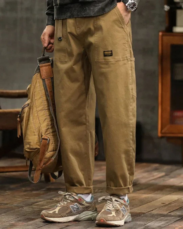 Workwear Tapered Mens Cargo Pants - Vintage Casual Utility