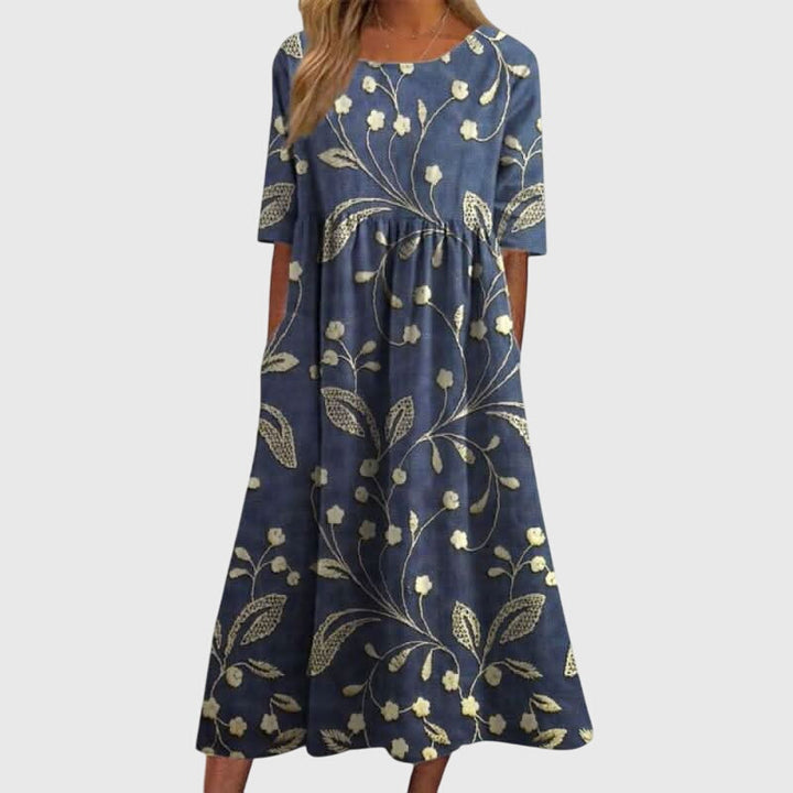Floral Cotton Casual Summer Midi Dress