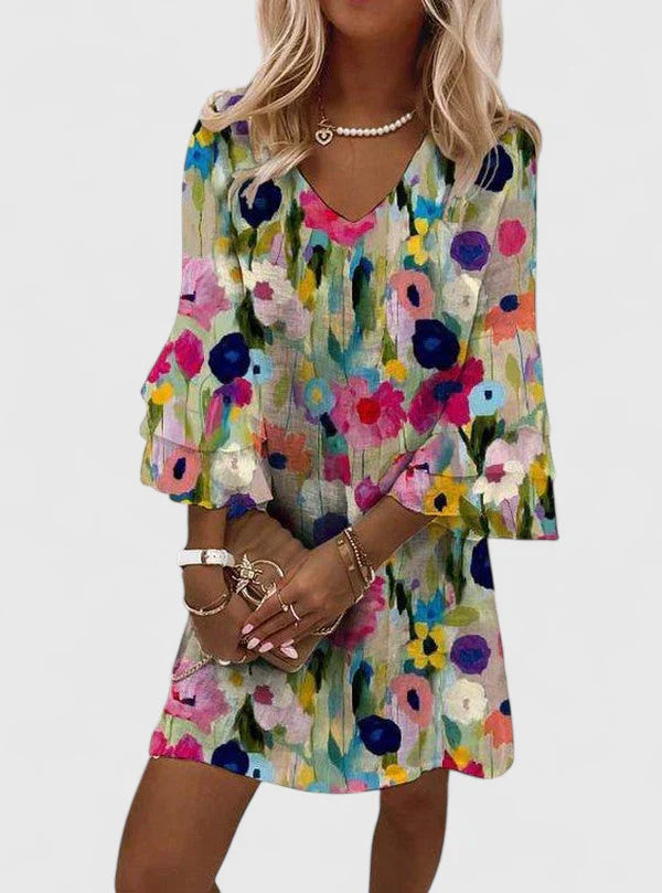 Women's Floral Sundress Casual Summer Beach Dress