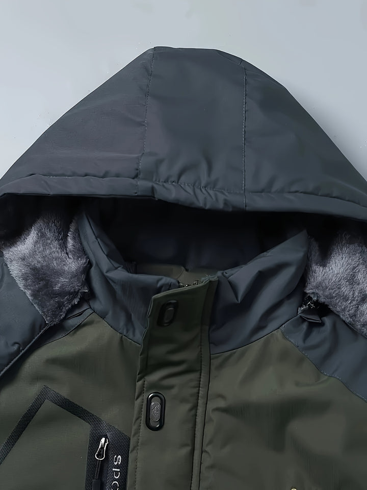 Marcus | Men's Hooded Waterproof Winter Ski Jacket with Multiple Pockets