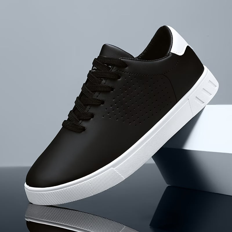 Marcus | Men's Clean Low-Top Sneakers with Perforated Toe