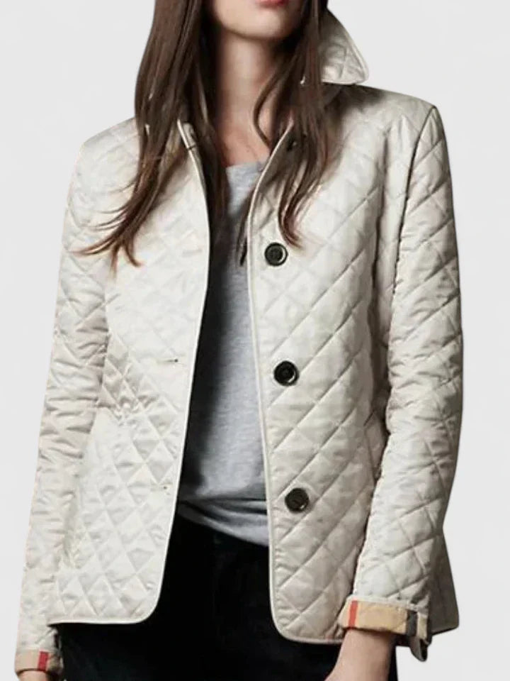 Isadora | Women's Diamond Quilted Button-Up Jacket