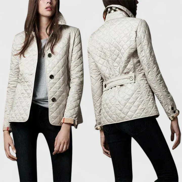 Isadora | Women's Diamond Quilted Button-Up Jacket