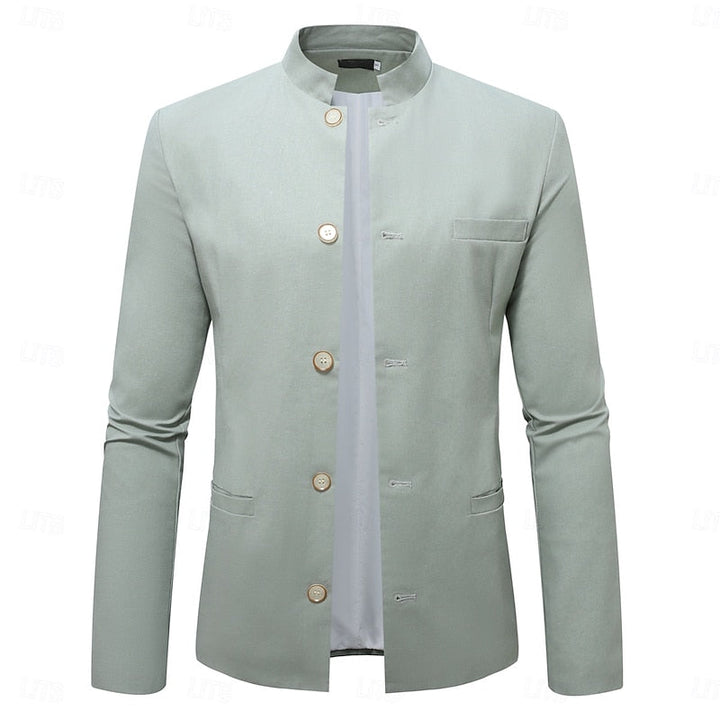 Alistair | Men's Mandarin Collar Cotton Blend Jacket