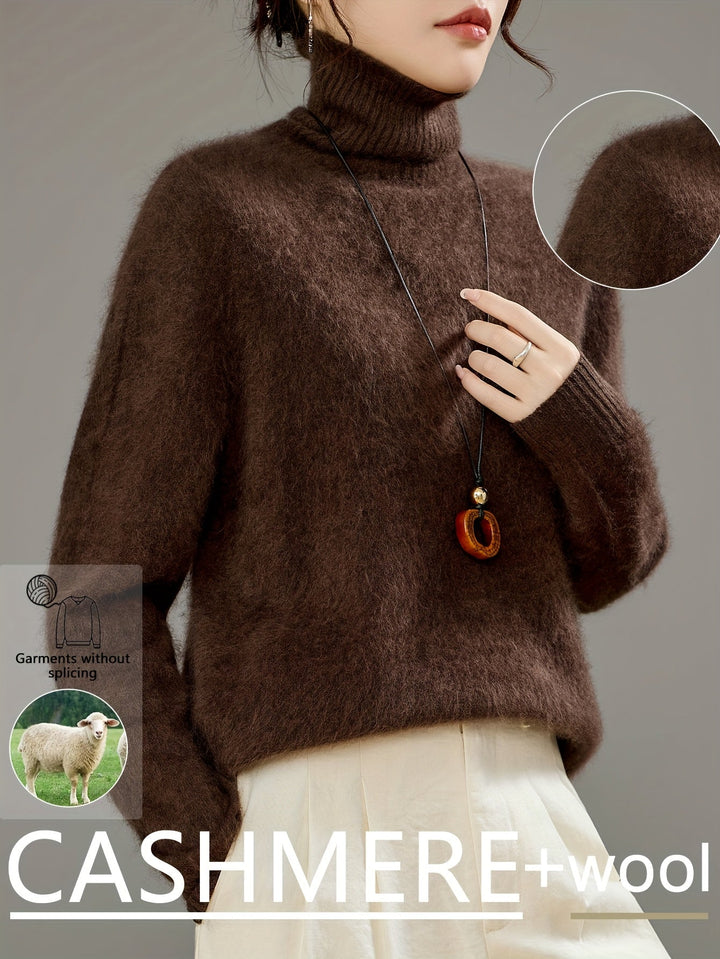 Wren | Women's Cashmere Wool Turtleneck Sweater