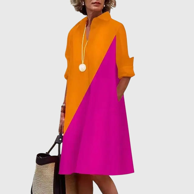 Oversized Button Down Casual Midi Shirt Dress