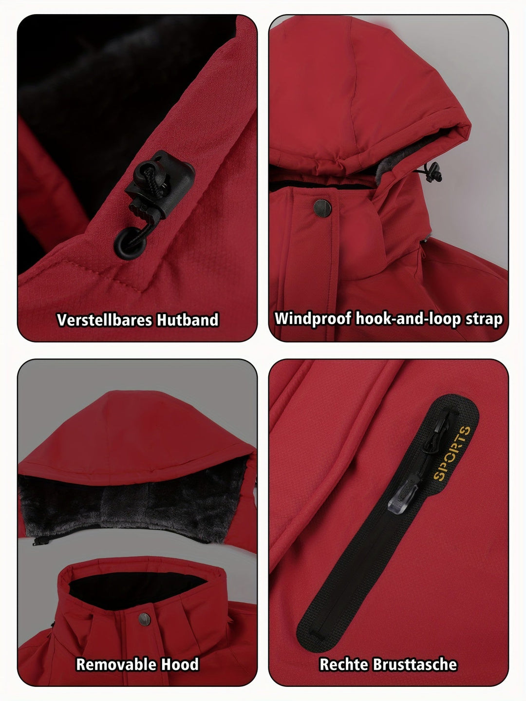 Marisol | Women's Fleece-Lined Hooded Waterproof Ski Jacket