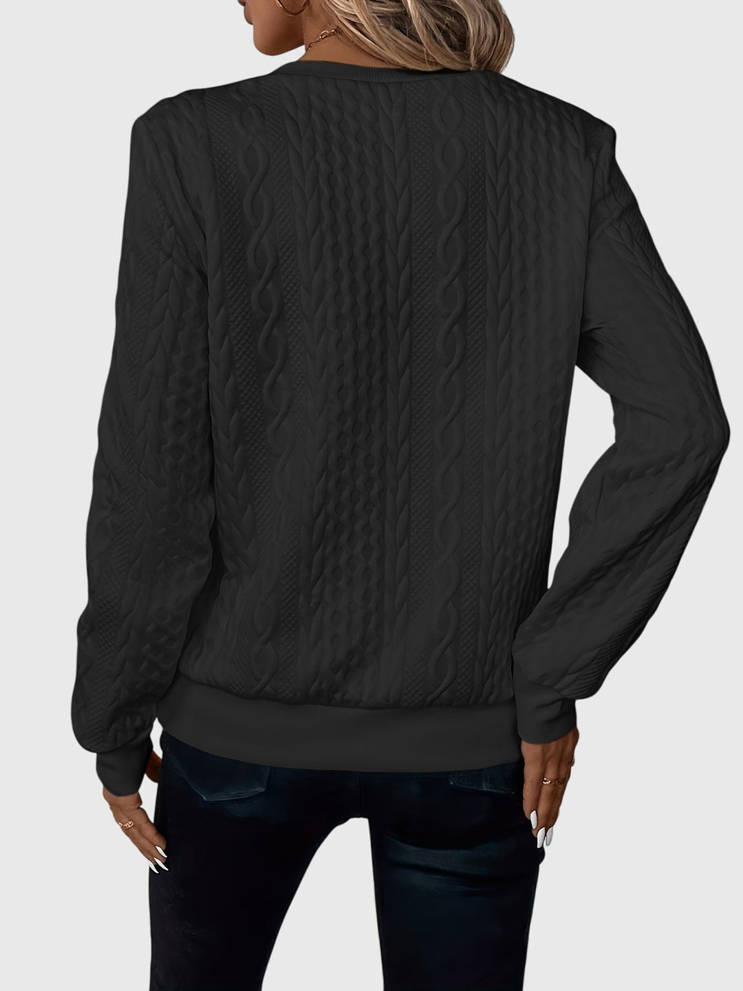 Seraphina | Women's Textured Cable Quarter-Zip Sweater
