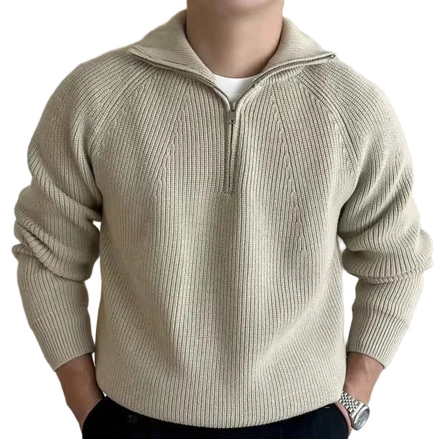 Reece | Men's Chunky Ribbed Quarter-Zip Pullover