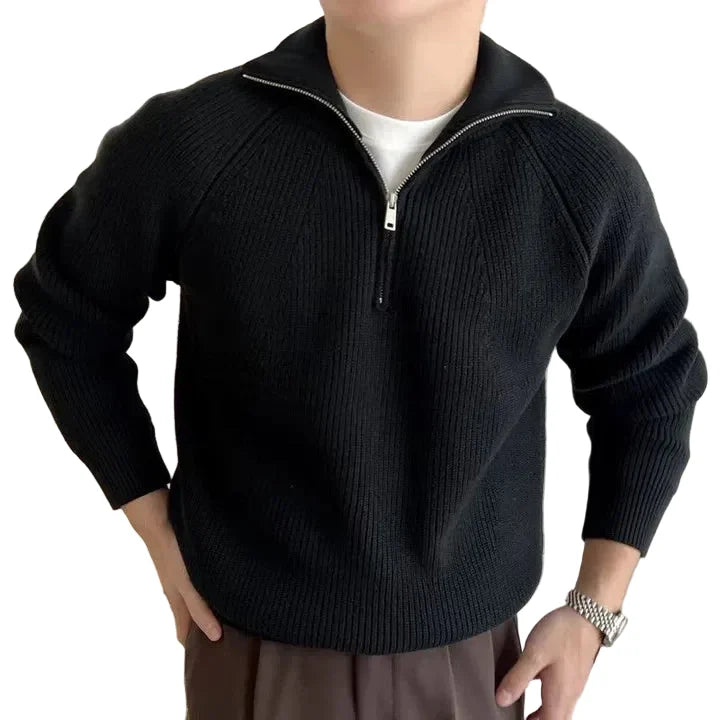 Reece | Men's Chunky Ribbed Quarter-Zip Pullover