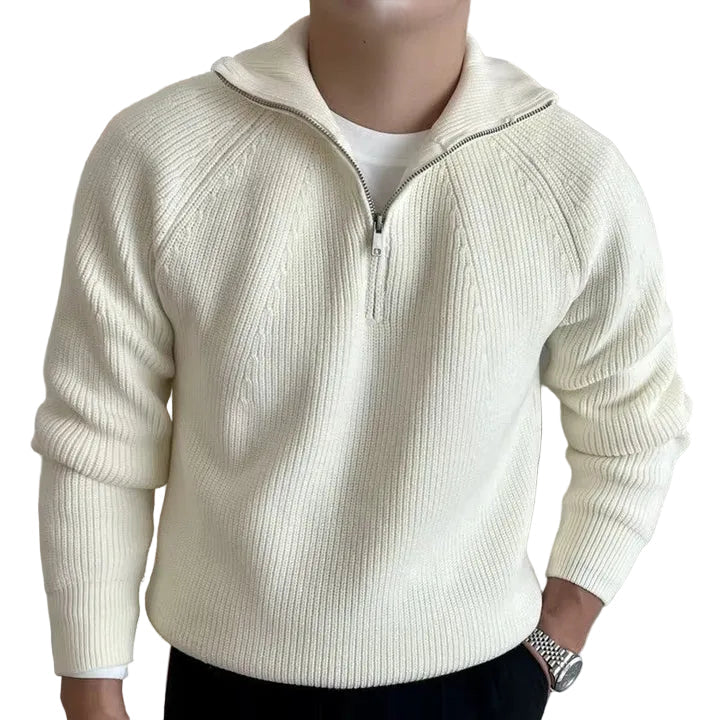 Reece | Men's Chunky Ribbed Quarter-Zip Pullover