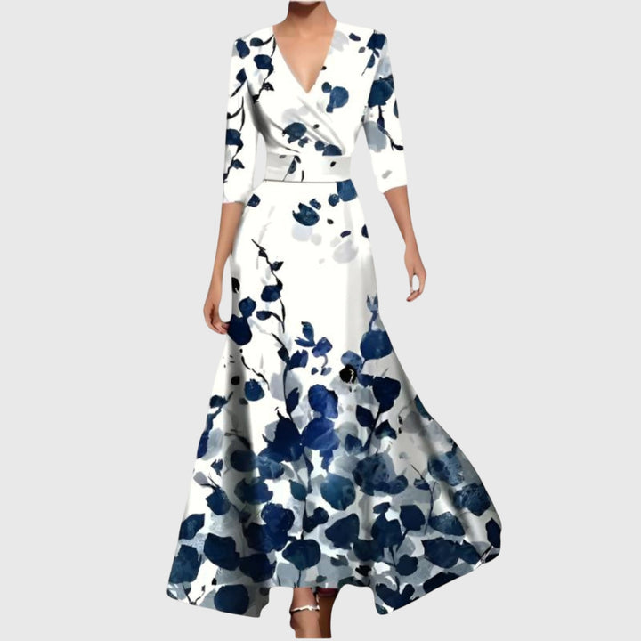 Women's Floral Wrap Maxi Dress Wedding Guest