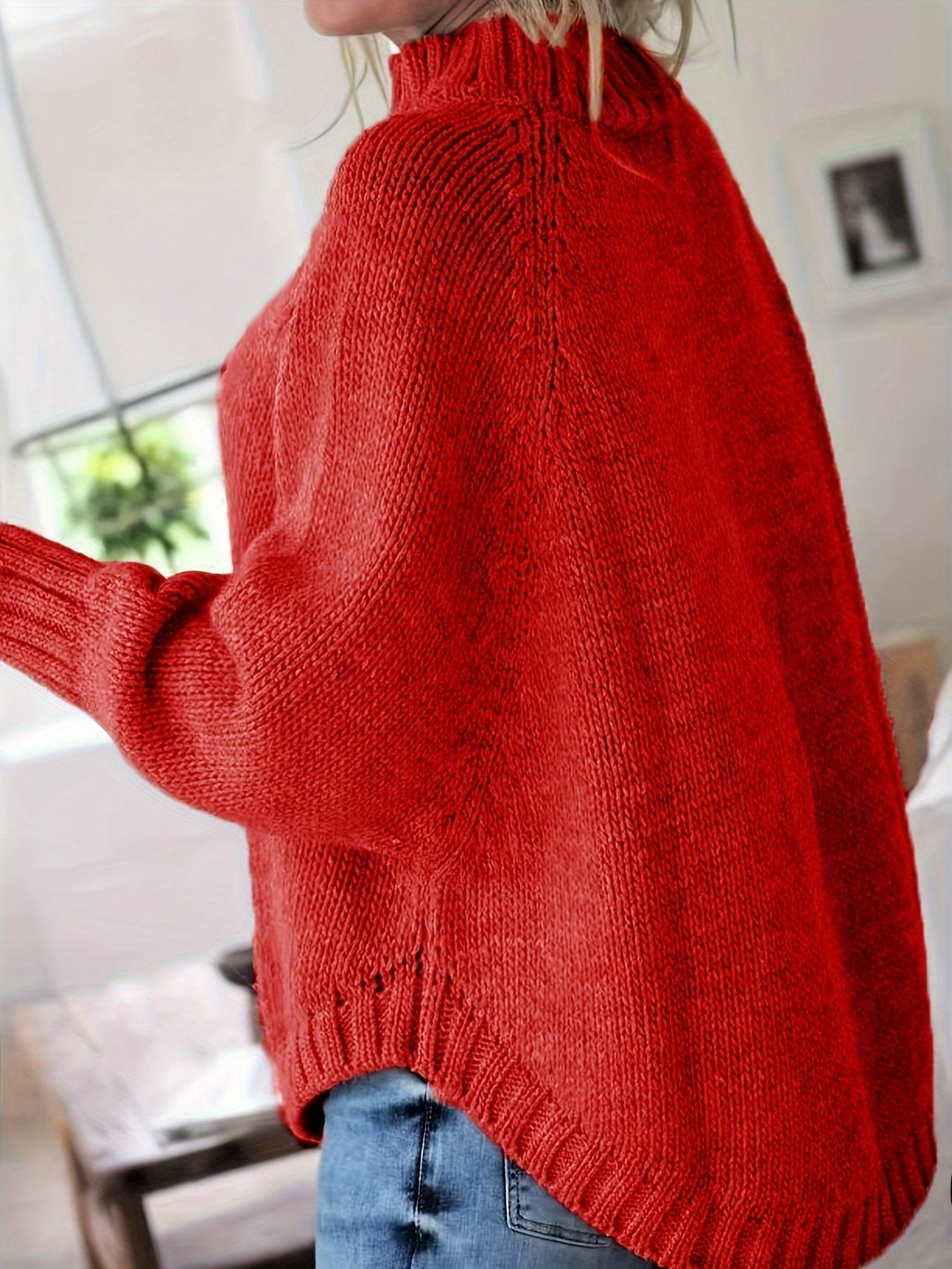 Isolde | Women's Oversized Cable Knit Turtleneck Sweater