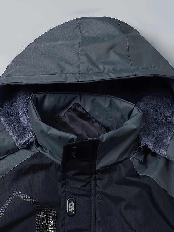 Marcus | Men's Hooded Waterproof Winter Ski Jacket with Multiple Pockets