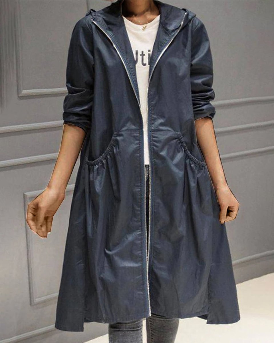 Henrietta | Women's Hooded Zip Front Waterproof Raincoat