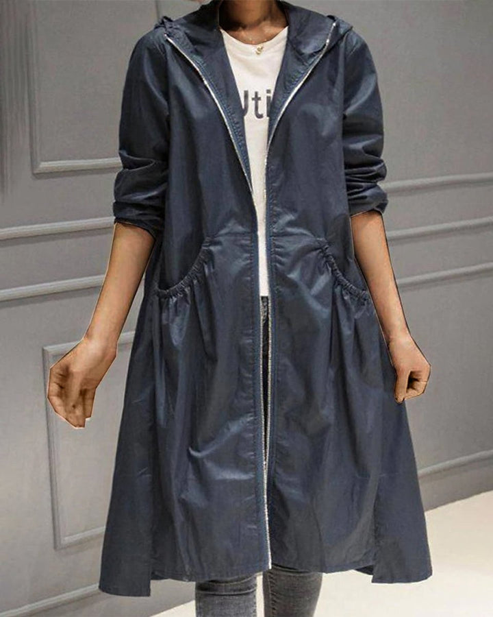 Henrietta | Women's Hooded Zip Front Waterproof Raincoat