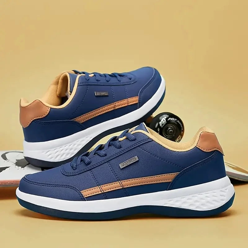 Contrast Trim Lace Up Cushioned Sole Casual Sneaker